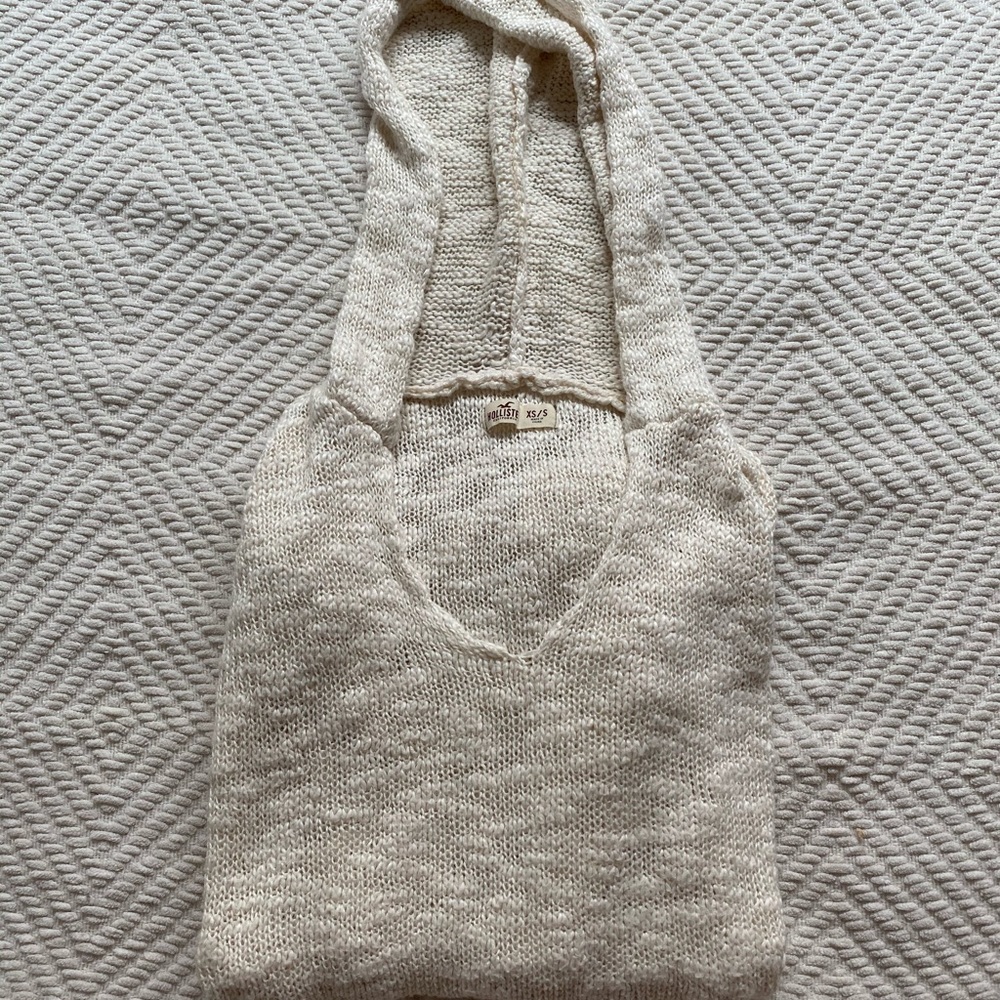 Knit Creme Hollister Long Sleeve Sweater